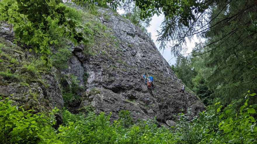 Dolina Kobylańska - jedna z wielu tras wspinaczkowych
