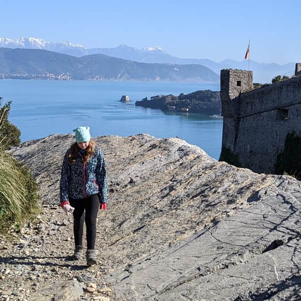 Trail above Portovenere with a view of the Bay of Poets