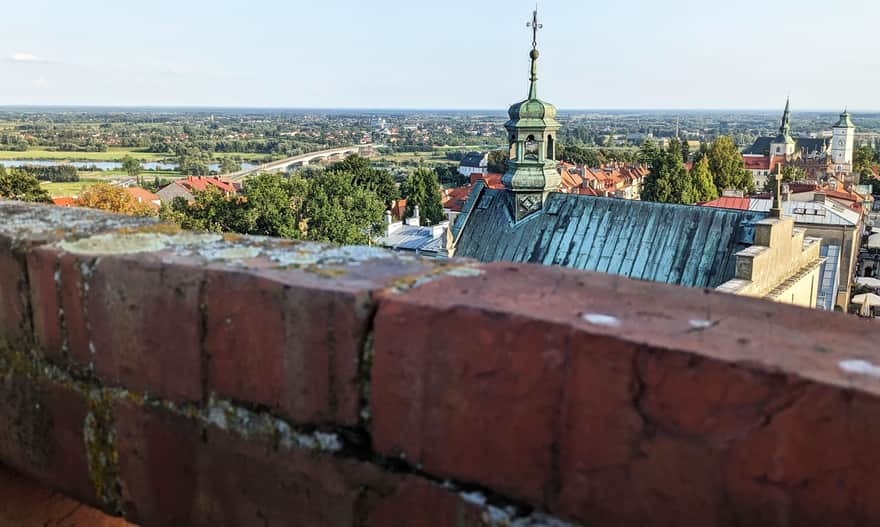 View of the Old Town from Opatowska Gate in Sandomierz