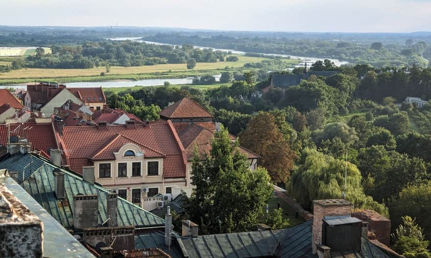 View of the Vistula Valley in Sandomierz from Opatowska Gate