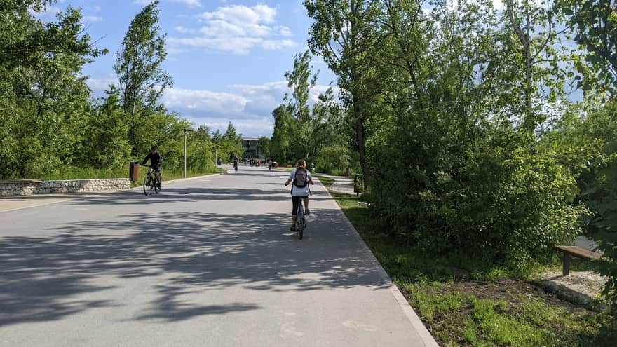 Asphalt paths around Zakrzówek