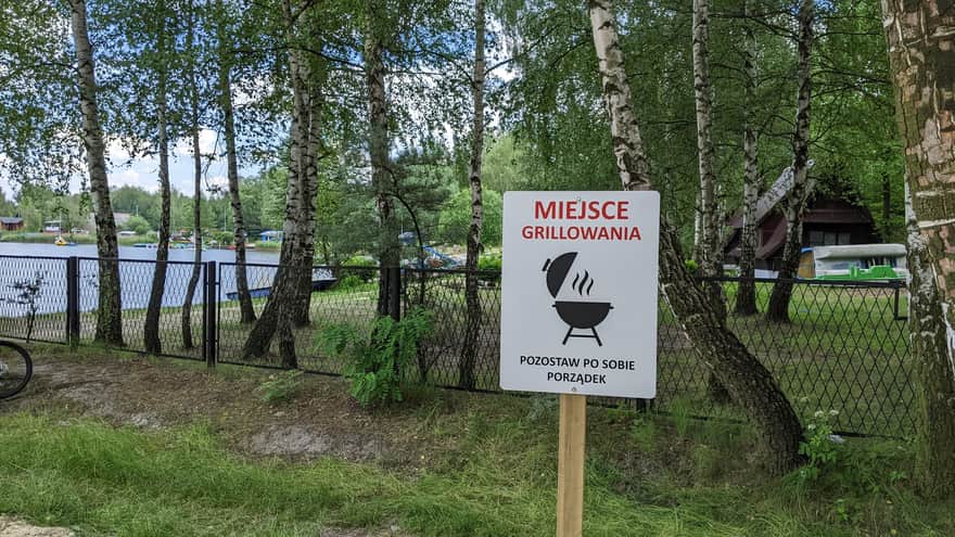 Designated Barbecue Area at Sosina Reservoir in Jaworzno