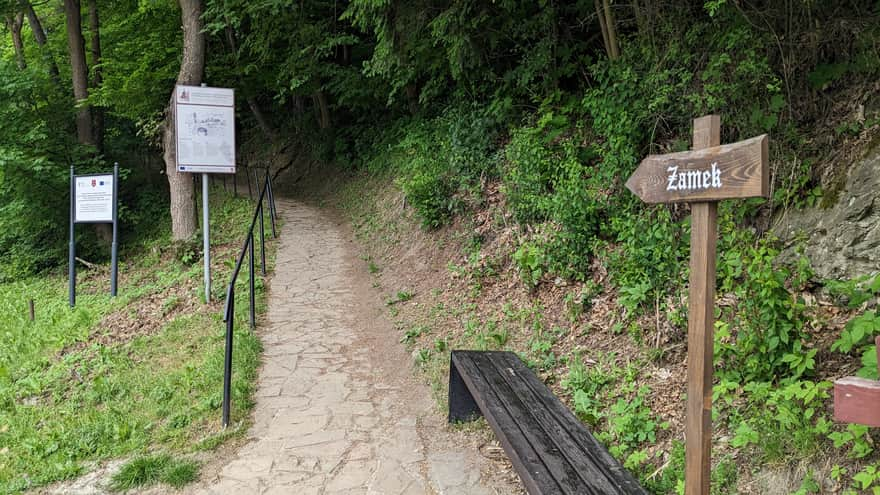 Path to Muszyna Castle from Zazamcze Street