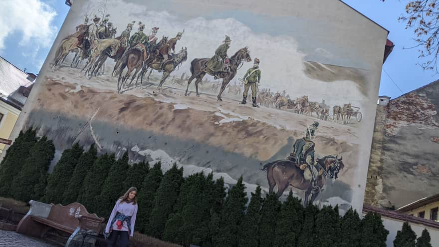 Mural z fragmentem Panoramy Siedmiogrodzkiej