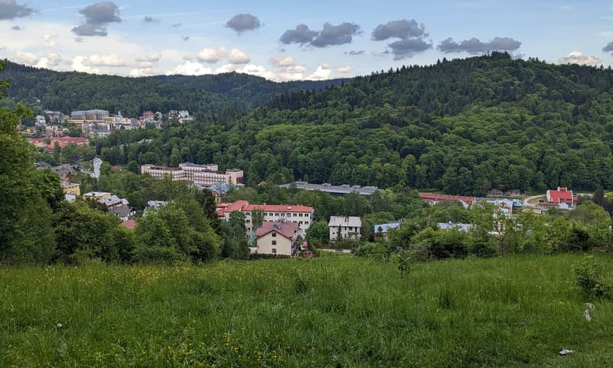 Viewpoint on the blue and yellow trail to Góra Krzyżowa