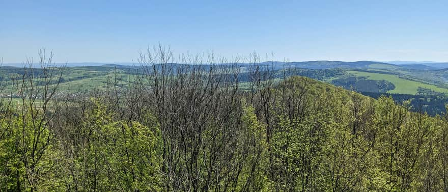 View from the tower on Cergowa to the southeast