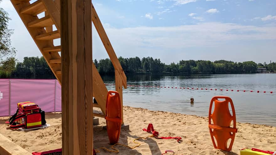 Swimming area at "Morawa" pond