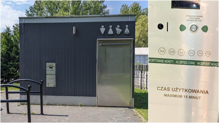 Toilets at the "Stawiki" swimming area in Sosnowiec