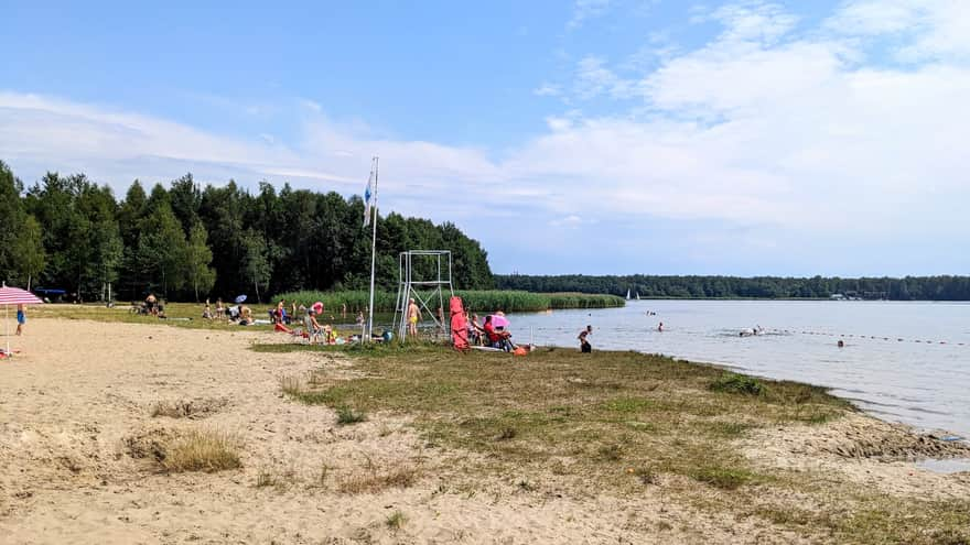 Rybaczówka Beach at Pogoria I reservoir in Dąbrowa Górnicza