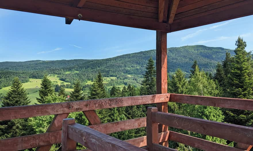 View from the observation tower on Polczakówka towards Luboń Wielki