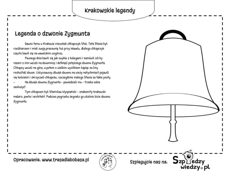 Legenda Dzwon Zygmunta kolorowanka